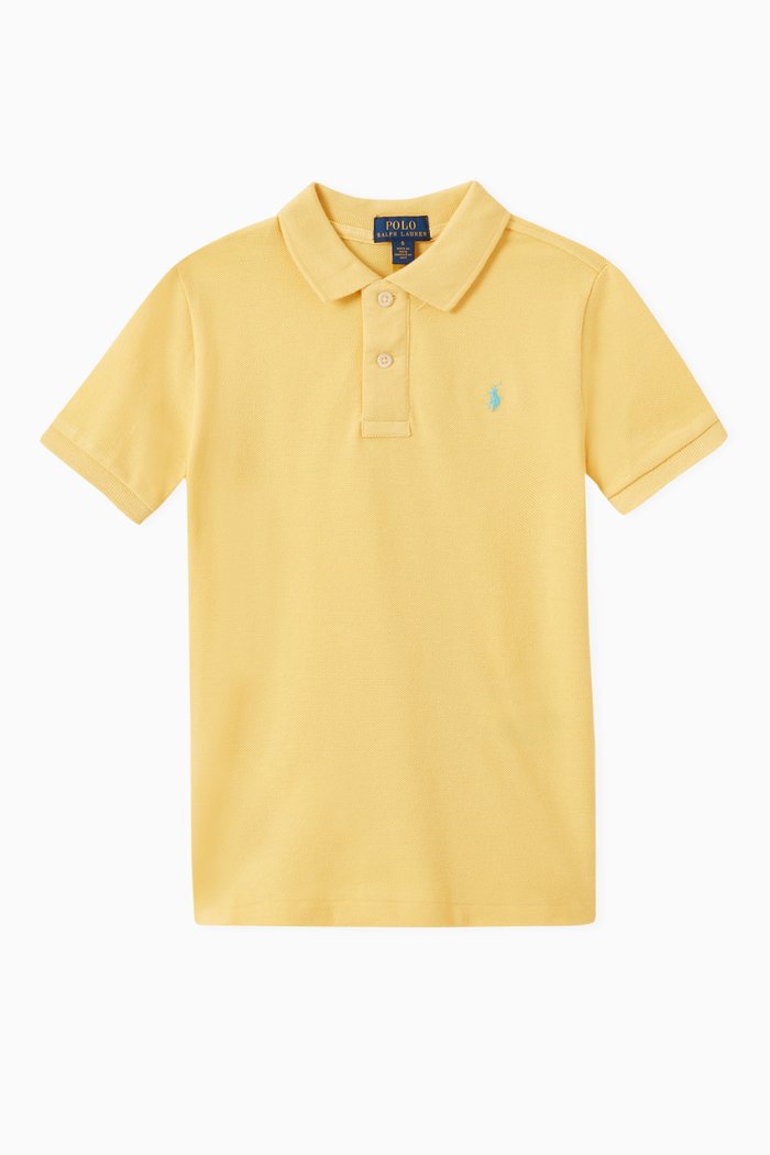 Polo T-shirt in Cotton Jersey, Yellow