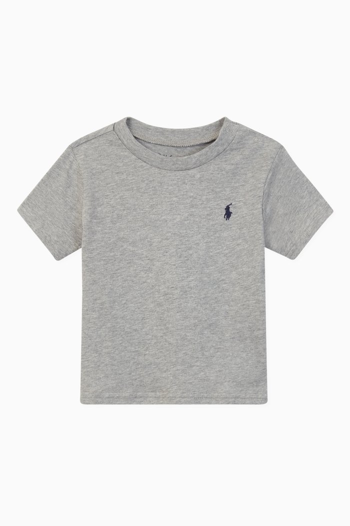 

Cotton Jersey Crewneck T-shirt, Grey