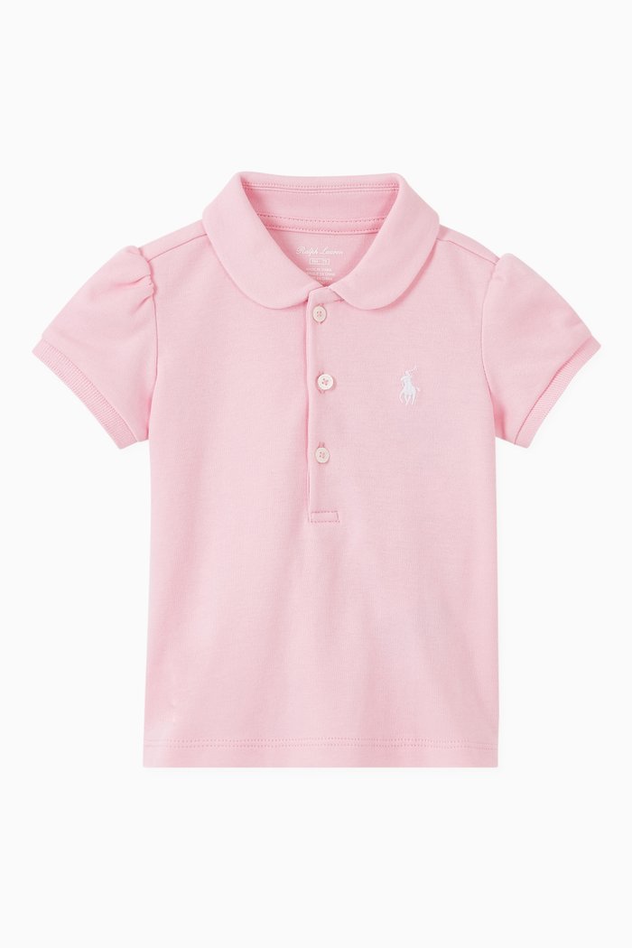 

Pony Stretch Mesh Polo, Pink