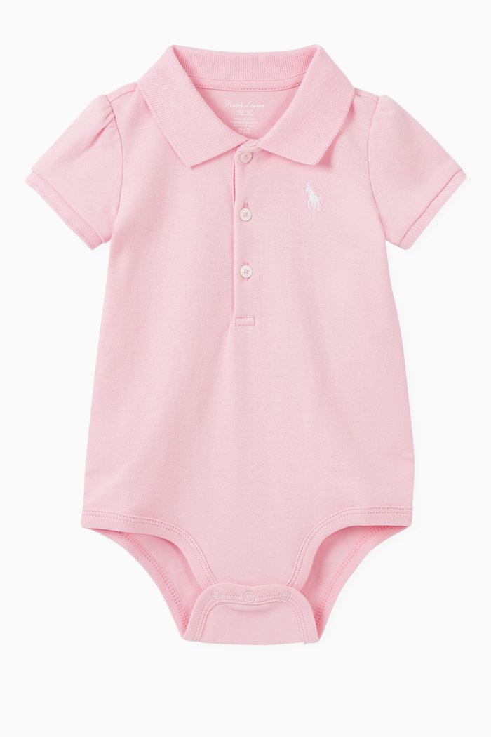 

Polo Logo Bodysuit, Pink