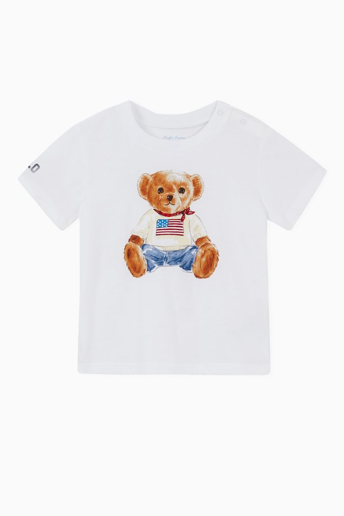 

Polo Bear Jersey T-shirt in Cotton, White