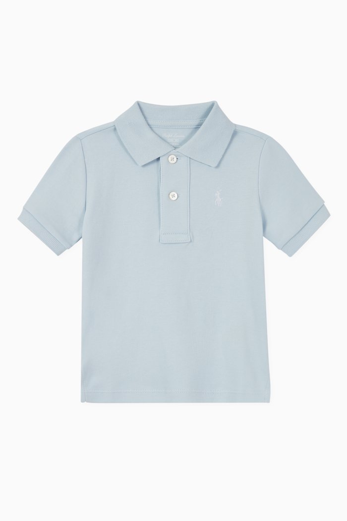 

Cotton Jersey Polo, Blue