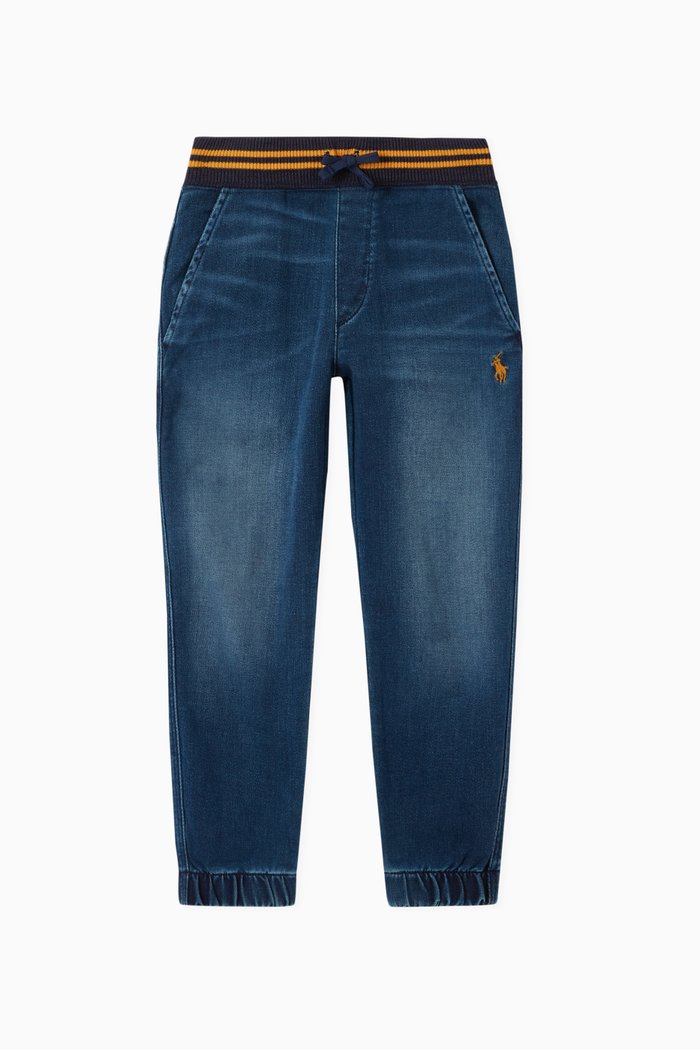 

Jogger Pants in Stretch Denim, Blue