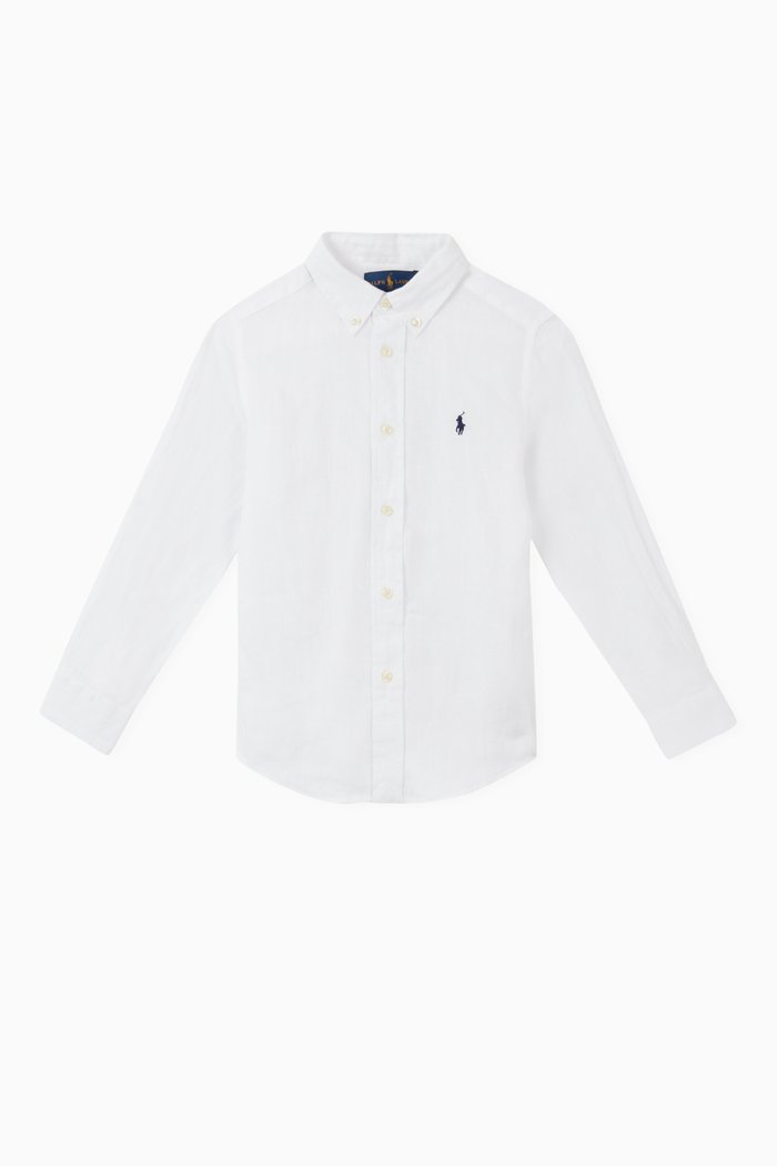 

Pony Logo Shirt in Linen, White
