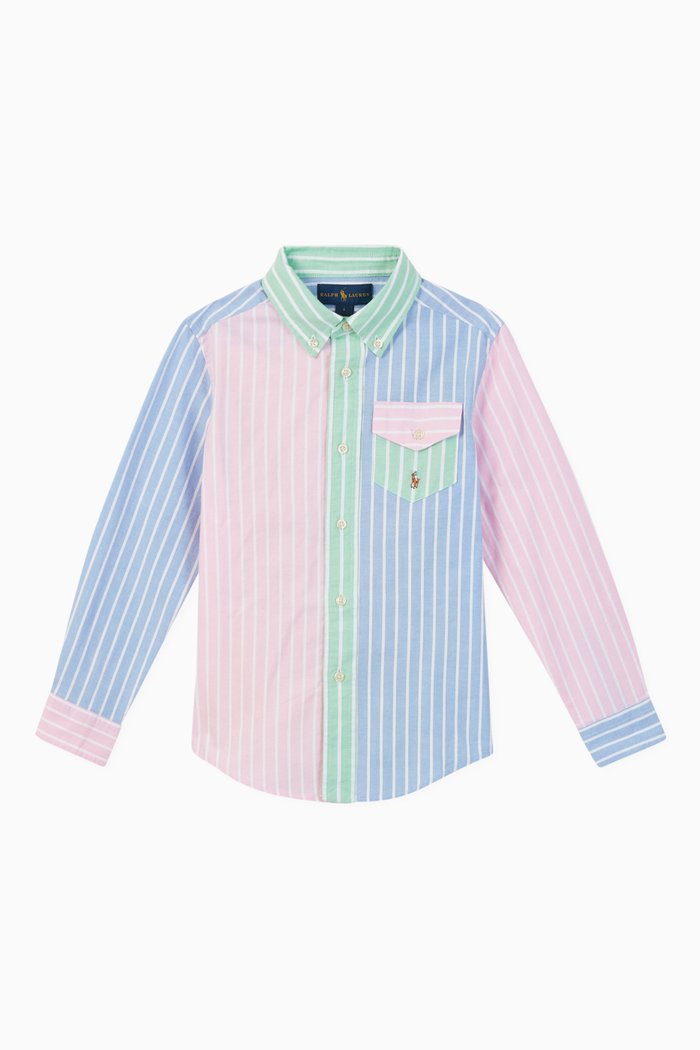 

Striped Cotton Oxford Fun Shirt, Multicolour