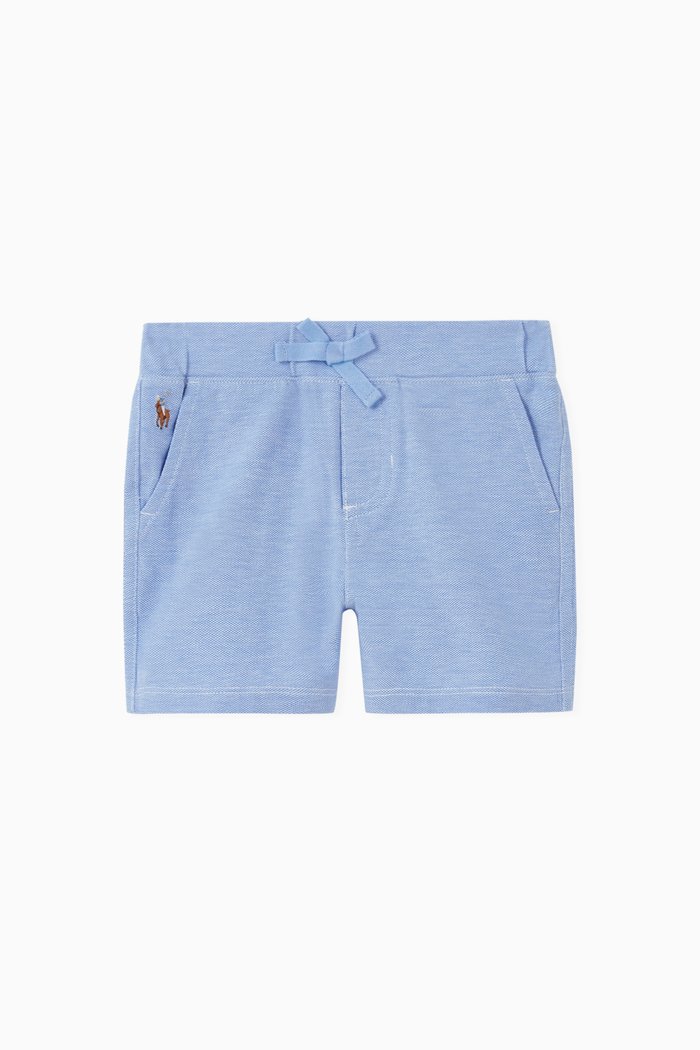 

Cotton Mesh Shorts, Blue