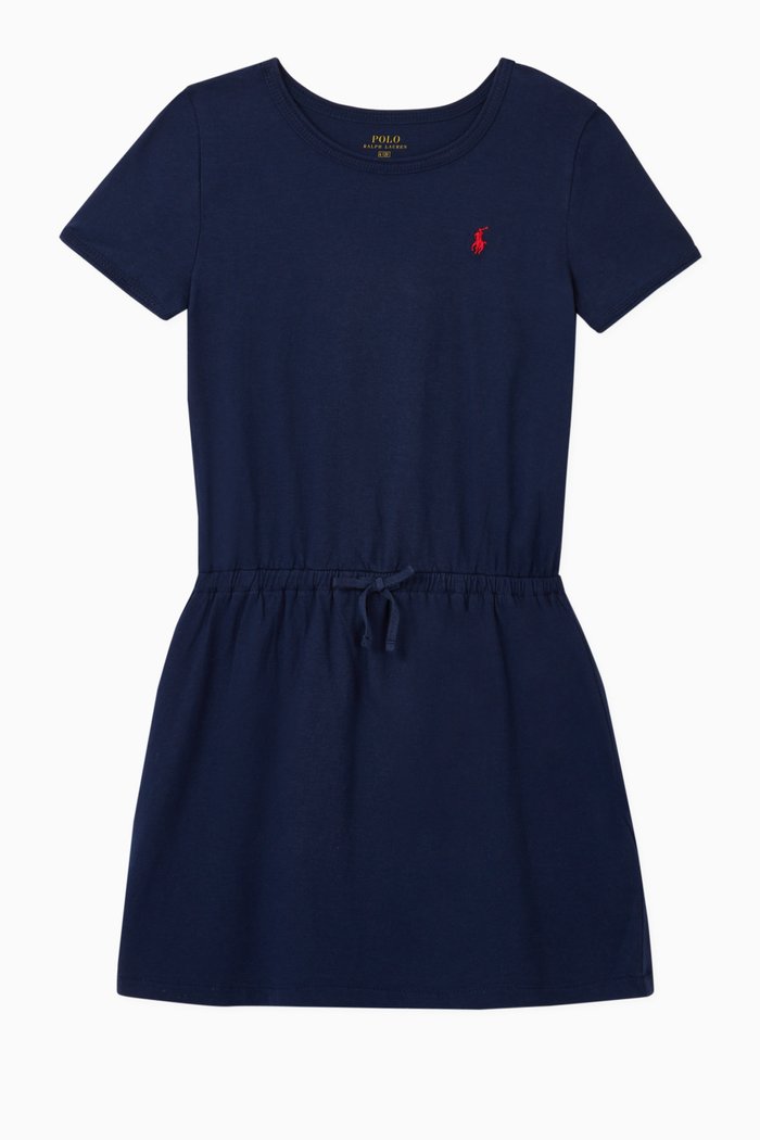 Logo Jersey Dress, Blue