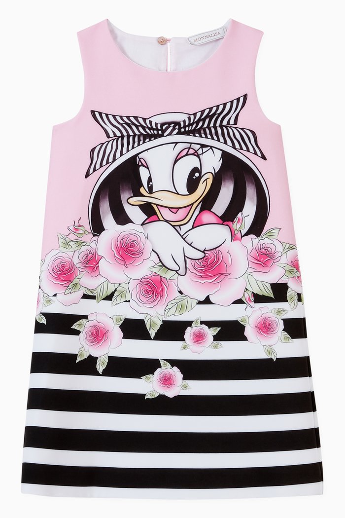 Floral Daisy Duck Dress in Crepe, Multicolour
