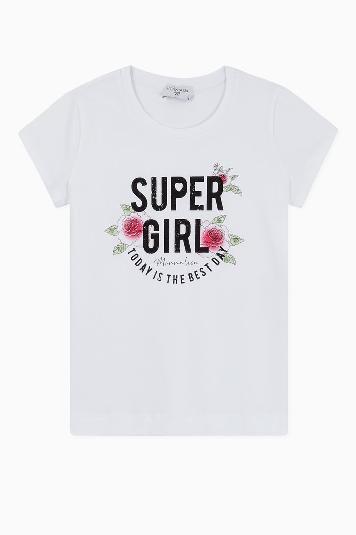 

Super-girl Jersey T-shirt, White