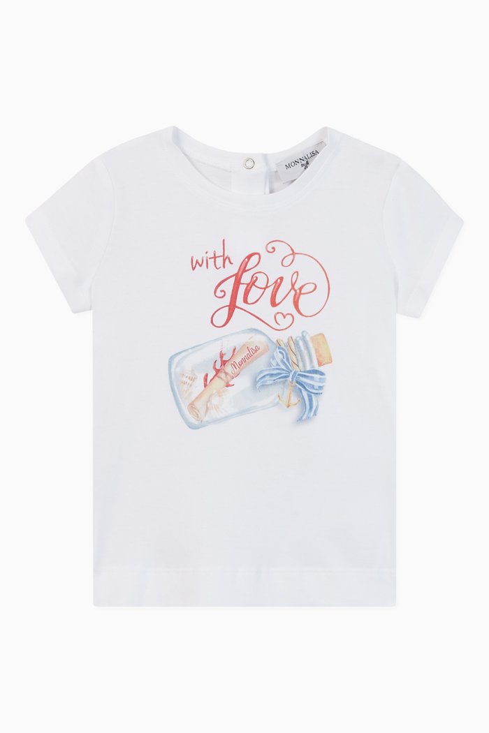 

Bottle Print Jersey T-shirt, White