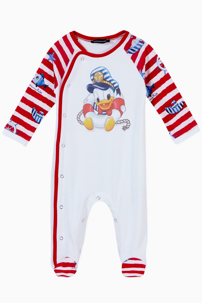 

Donald Duck Striped Pyjamas in Cotton, White