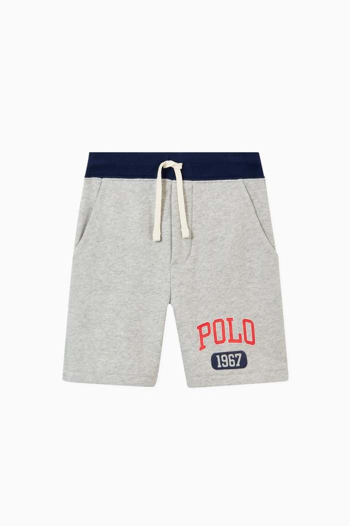

Logo Fleece Pull-On Shorts, Grey