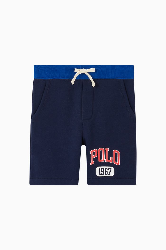

Logo Fleece Pull-On Shorts, Blue