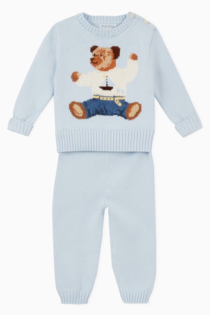 

Bear Sweatshirt & Sweatpants Set, Blue