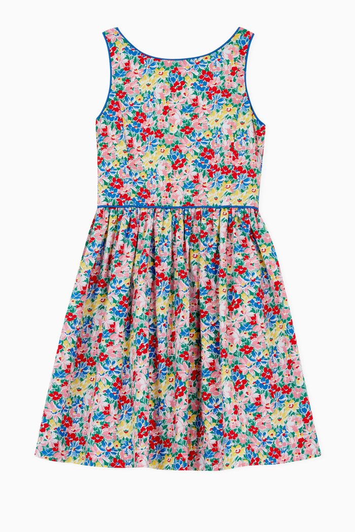 

Printed Dress in Cotton Poplin, Multicolour