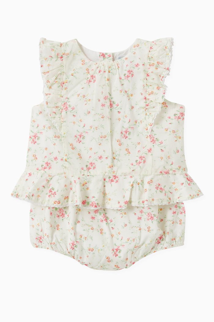 

Floral Top & Bloomers Set in Cotton, Yellow