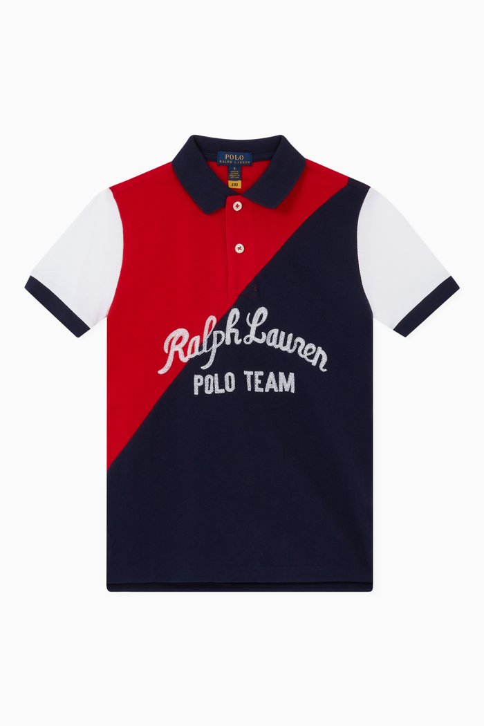 

Contrast Polo T-shirt in Knit Mesh, Multicolour