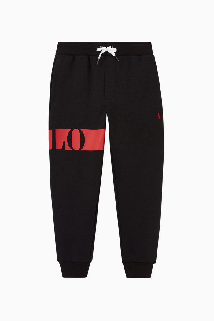 

Logo Double-Knit Jogger, Black