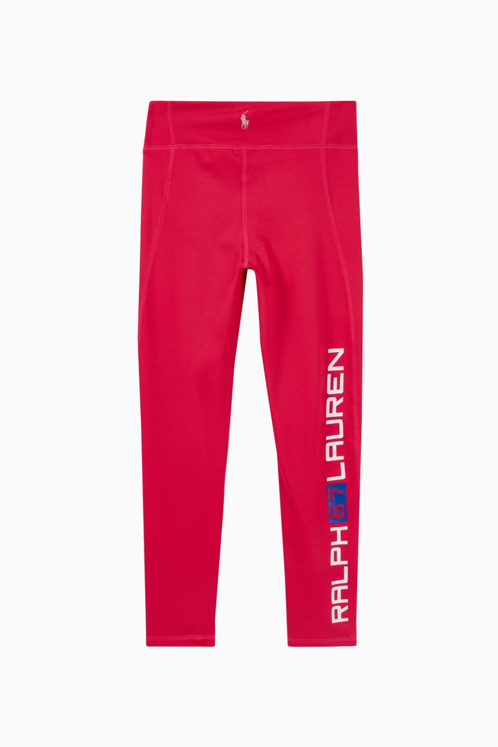 

Logo Stretch Jersey Leggings, Pink
