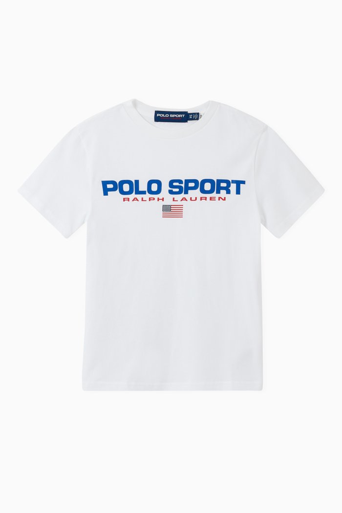 

Polo Sport Print Jersey T-shirt in Cotton, White