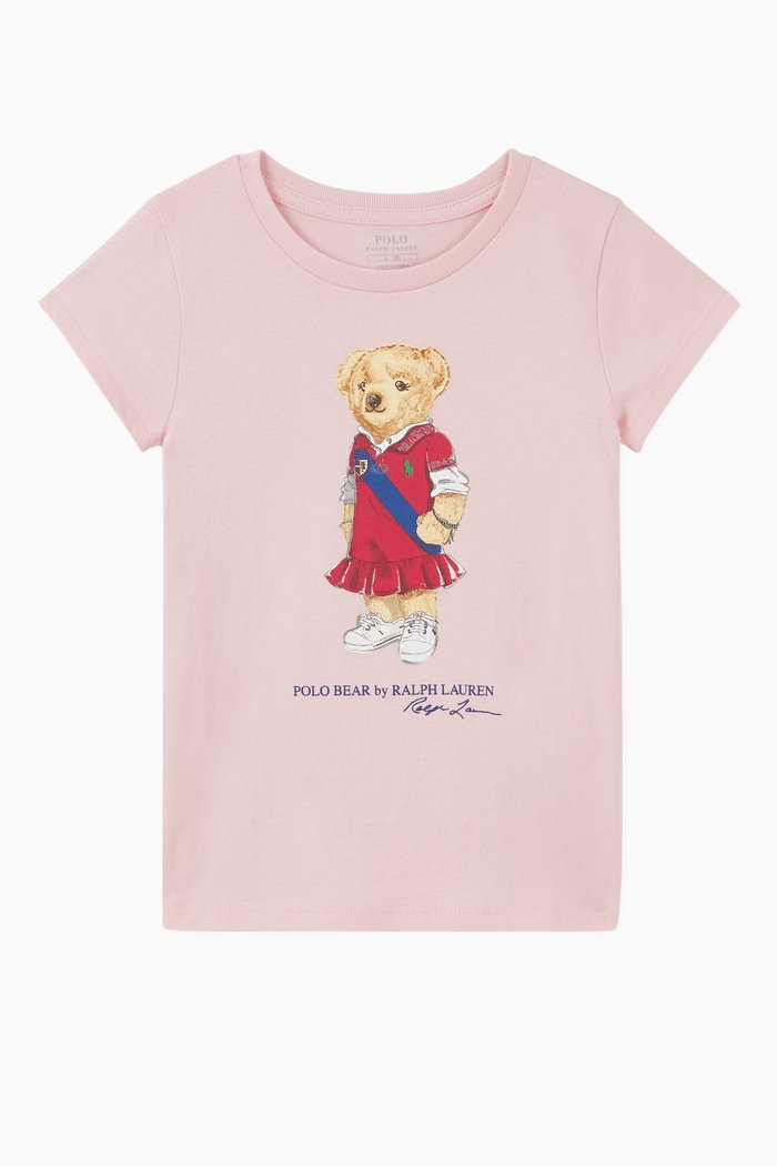 

Cardigan Bear Jersey T-Shirt, Pink