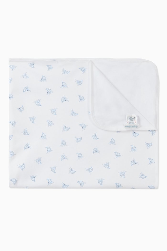 

Nautical Interlock Blanket, White