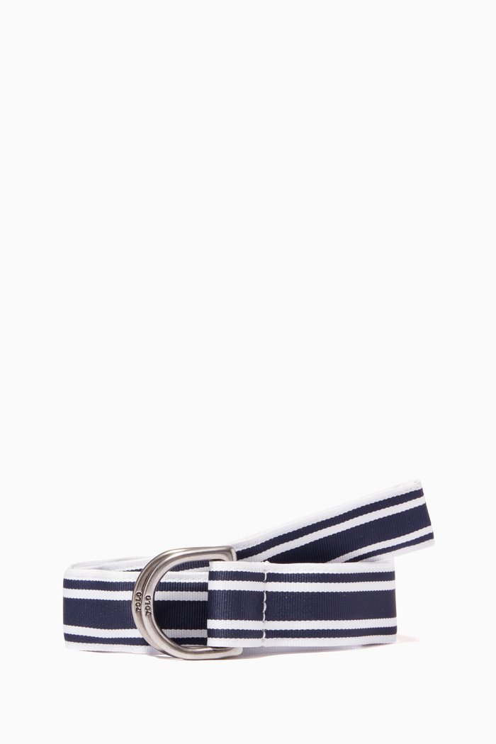

Stripes Woven Cotton Belt, Blue