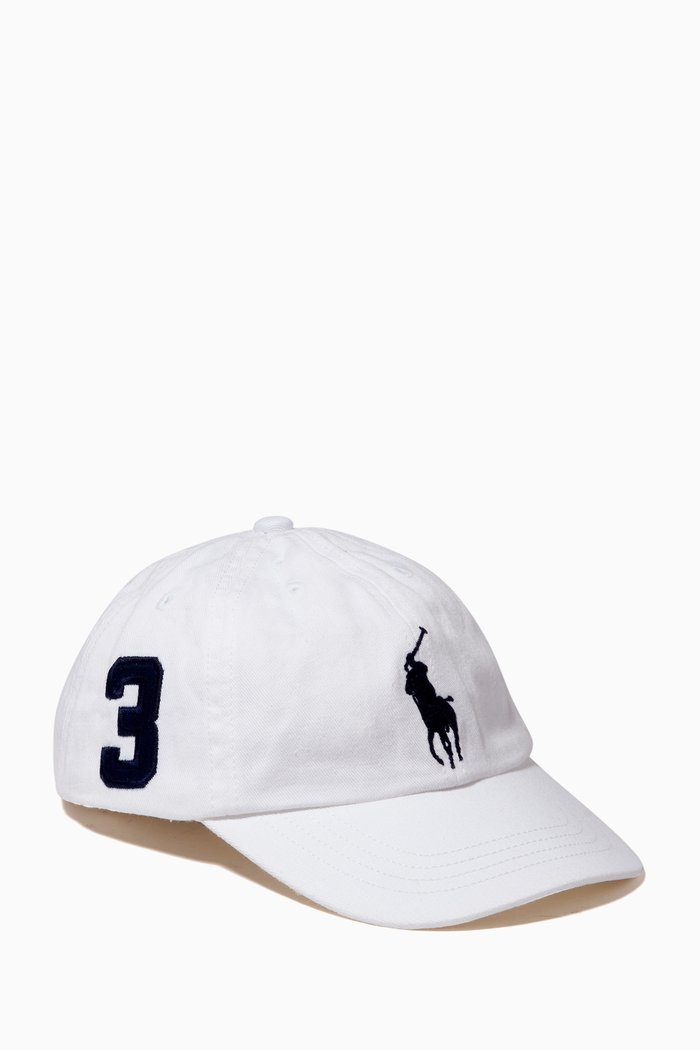 

Classic Polo Logo Baseball Cap, White