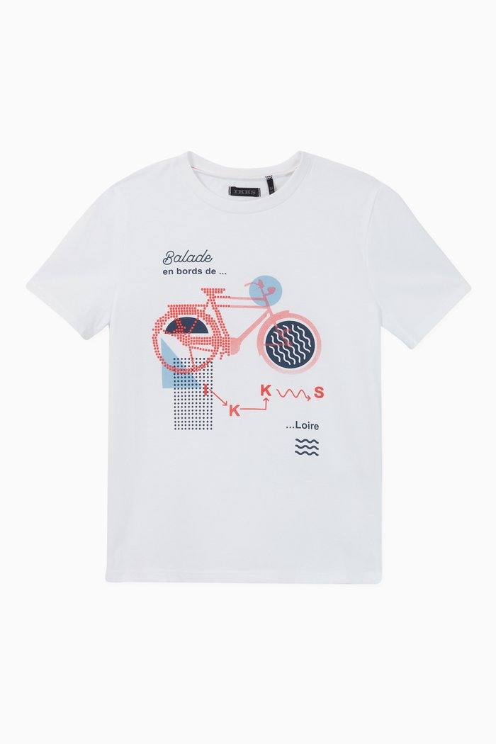

Bicycle Graphic Print Jersey T-Shirt, White