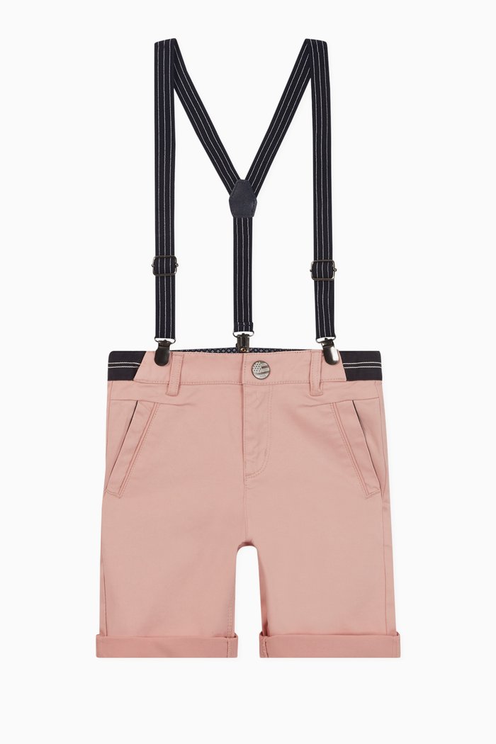 

Bermuda Shorts + Suspenders Set, Red