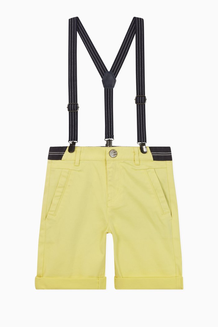 

Suspender Dungaree Shorts, Yellow