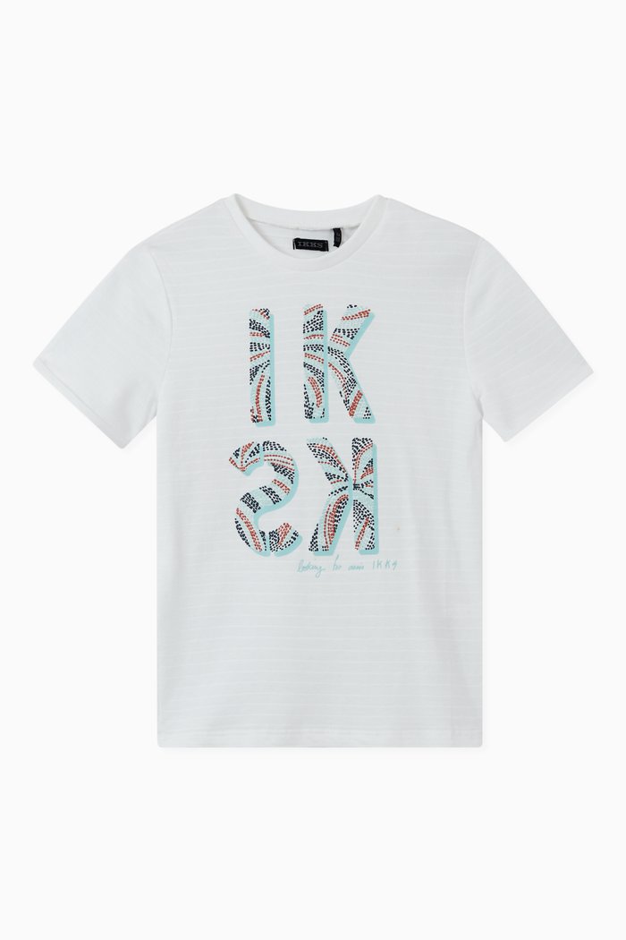 

Dot Logo Print T-Shirt, White