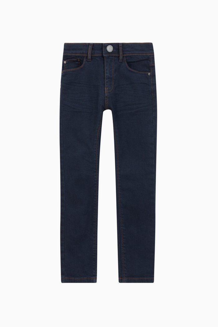 Raw Denim Skinny Organic Jeans, Blue