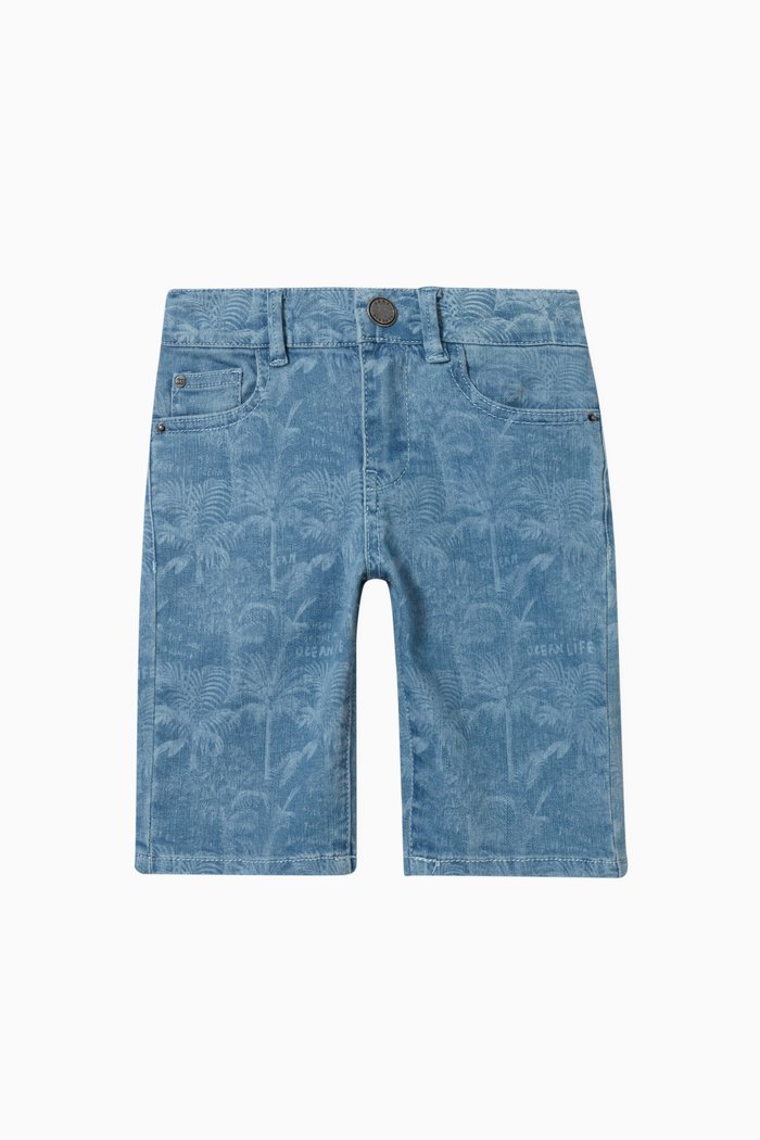 

Denim Bermudas in Organic Cotton, Blue