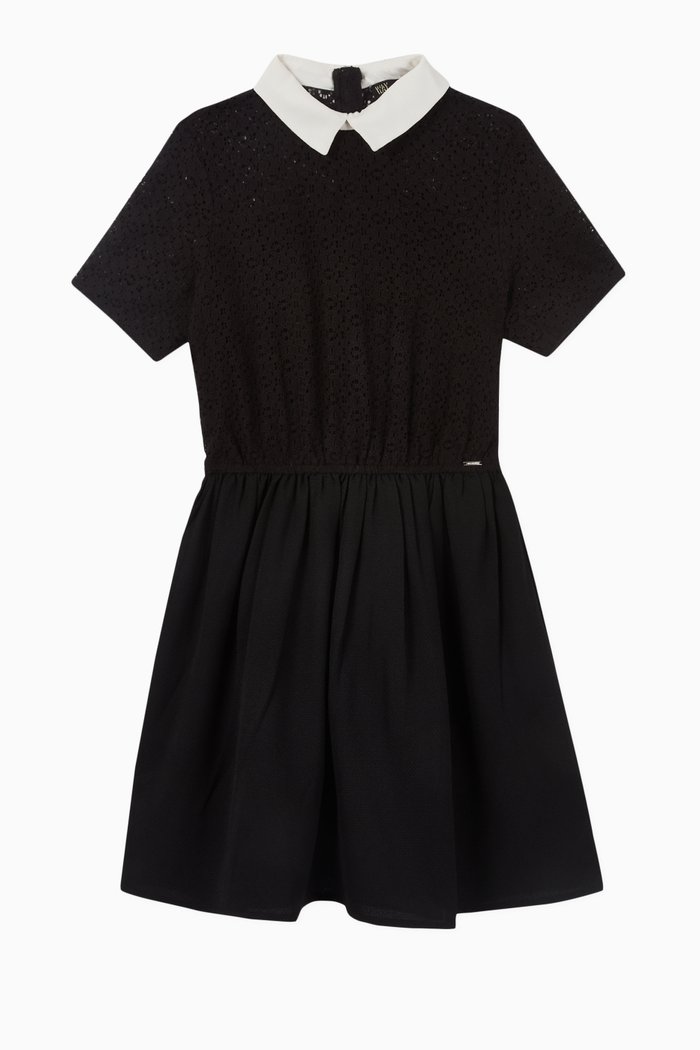 

Lace Jacquard Dress, Black
