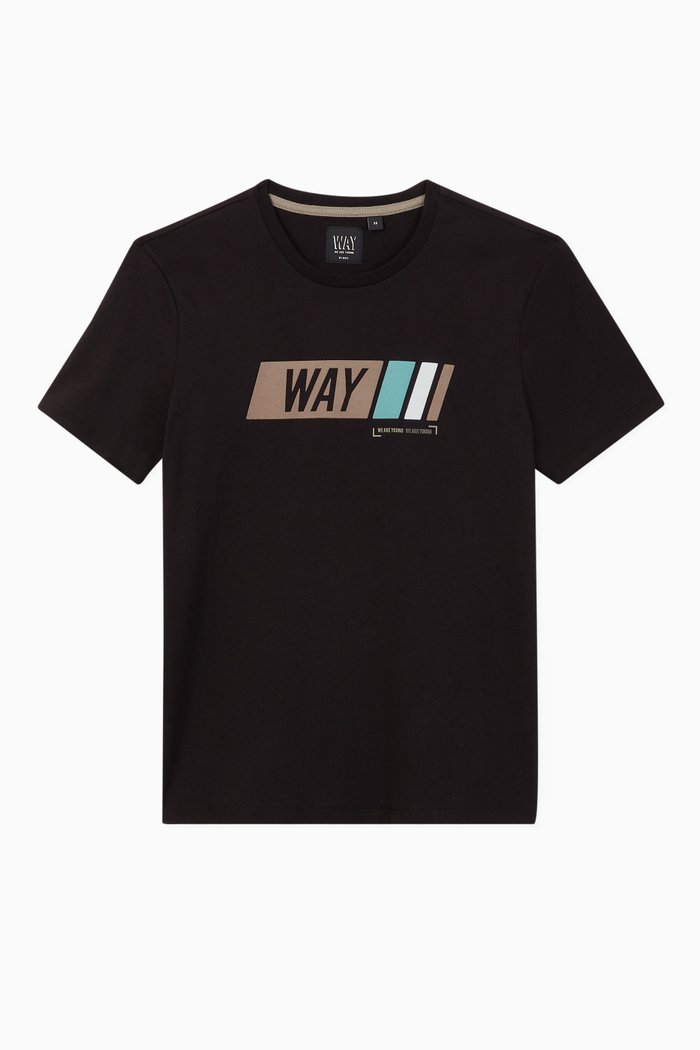 Way Graphic Logo Jersey T-shirt, Black
