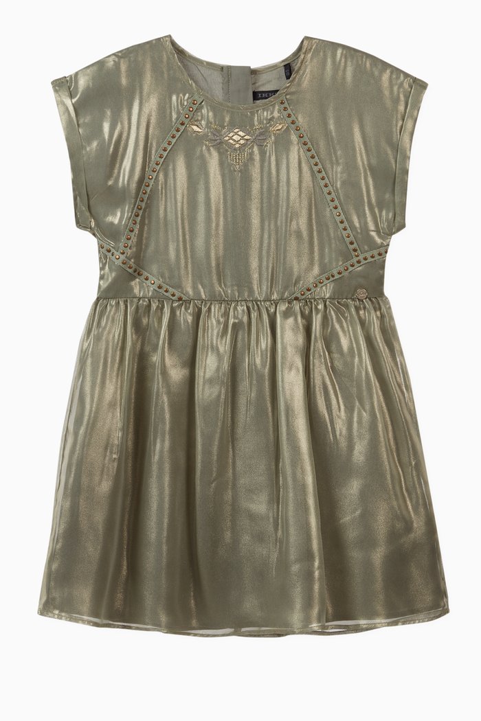 

Metallic Skater Dress, Silver