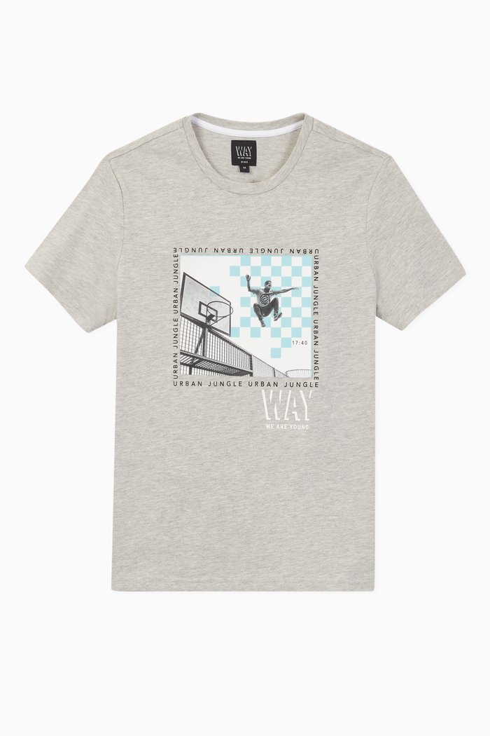 

Grey Marl Basketball Jersey T-shirt
