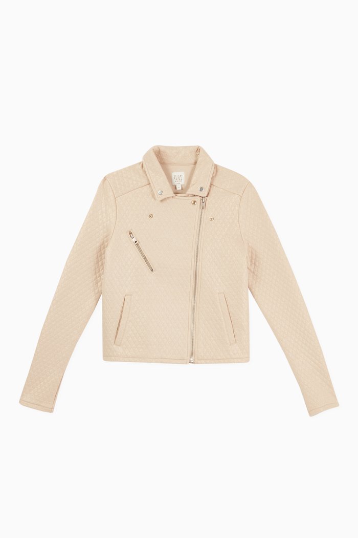 

Quilted Biker Jacket, Neutral