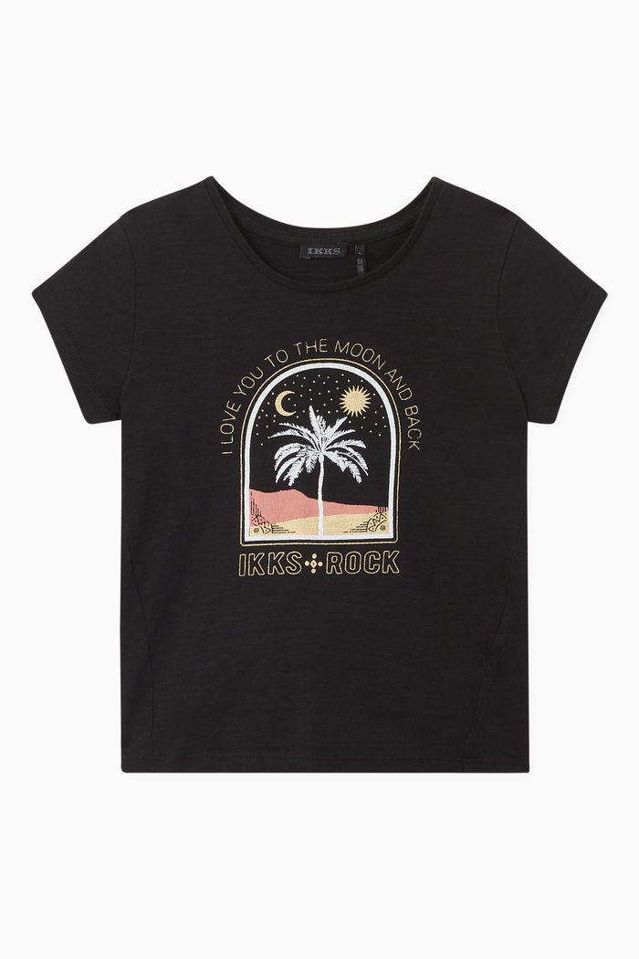 

Palm Grove Print T-shirt, Black