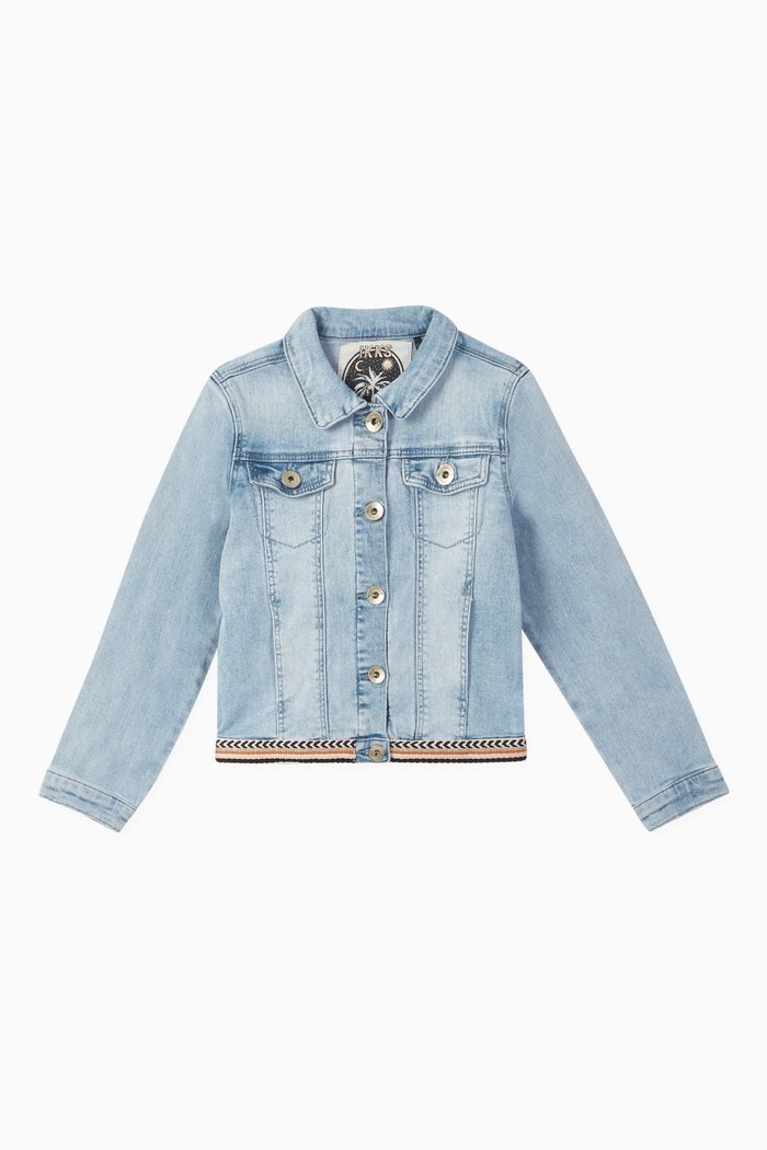 

Denim Embroidered Jacket, Blue