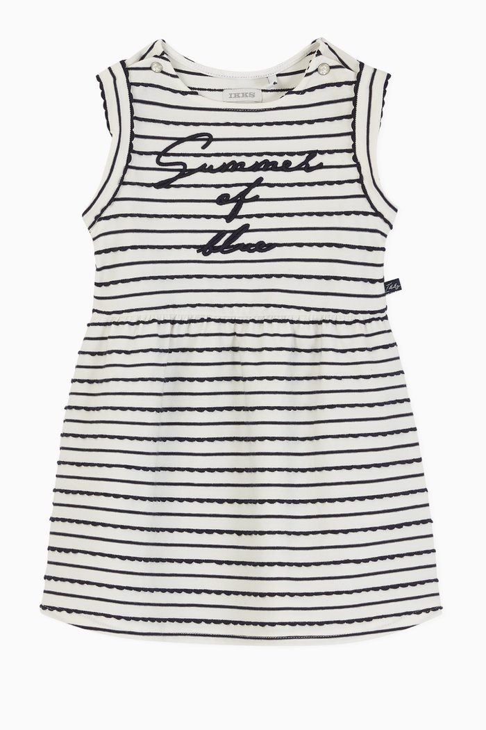 

Sailor Stripe Jersey Dress, White