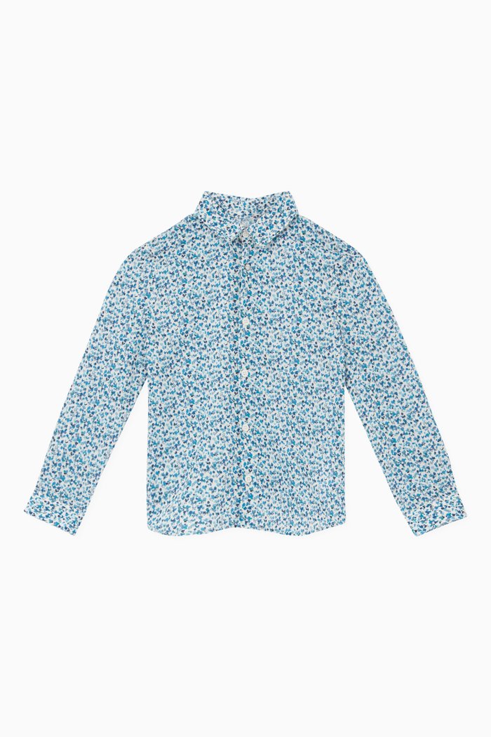 

Liberty Print Shirt in Cotton, Blue