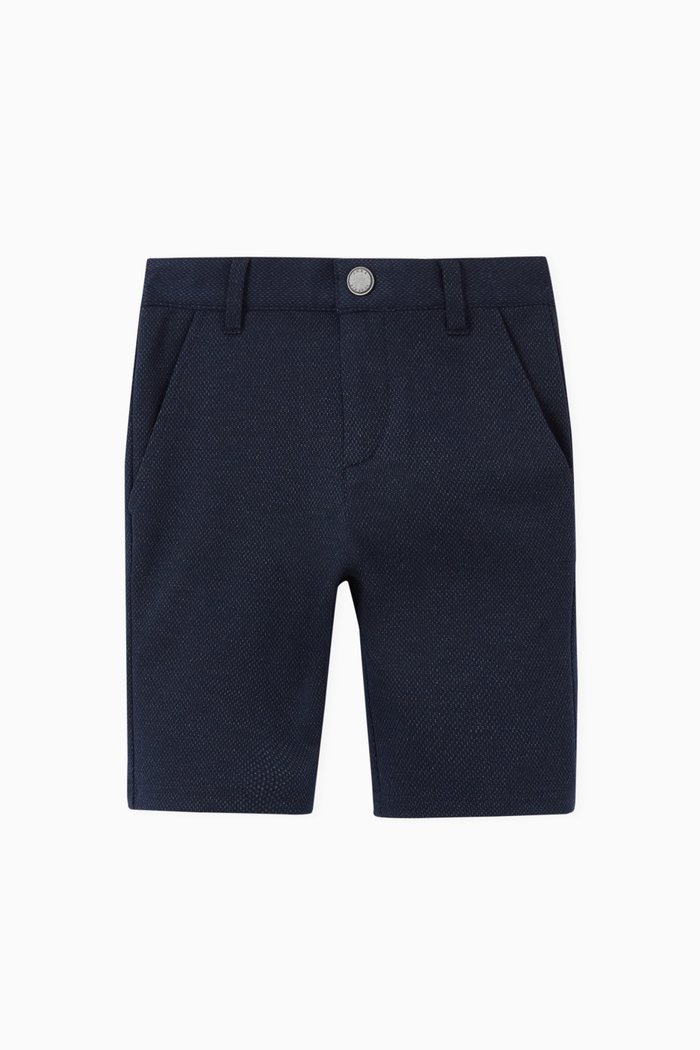 

Knit Turned Up Bermudas, Blue