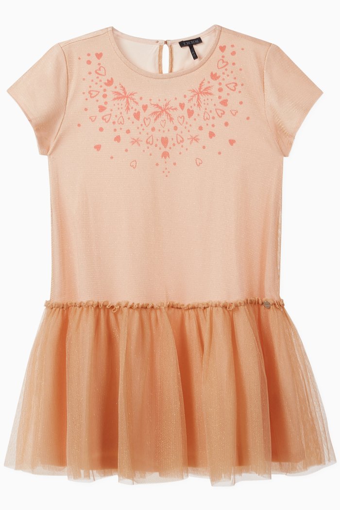 

Tulle Mesh Skater Dress, Pink