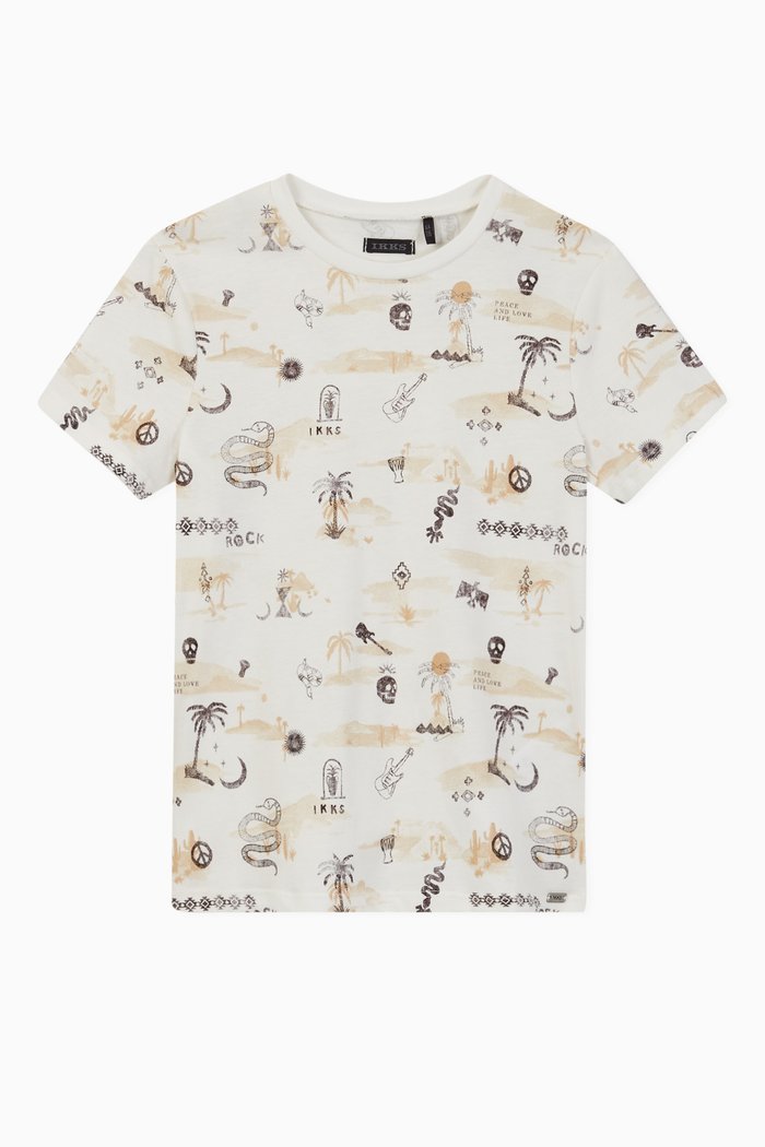 

Kasbah Rock Print Jersey T-shirt, Neutral
