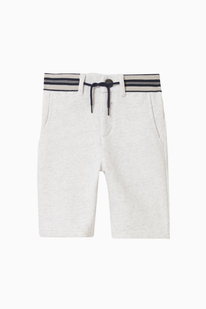 

Striped Bermudas in Organic Cotton, Grey
