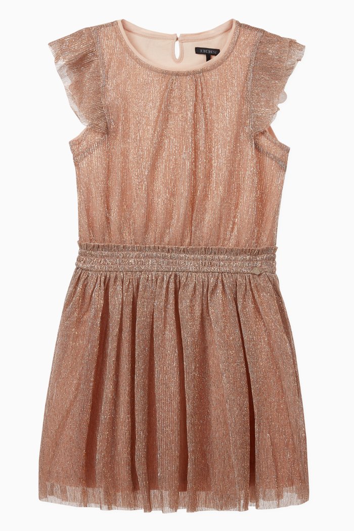 

Glitter Skater Dress, Gold