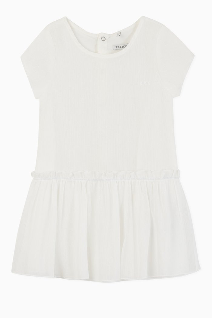 

Poplin Frill Dress, White