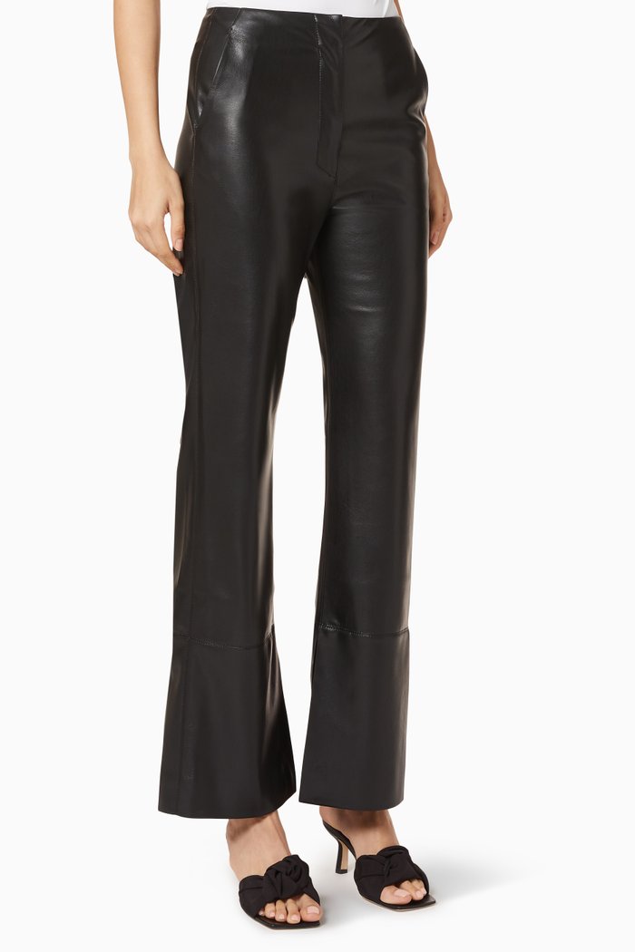 

Rhyan Vegan Leather Trousers, Black